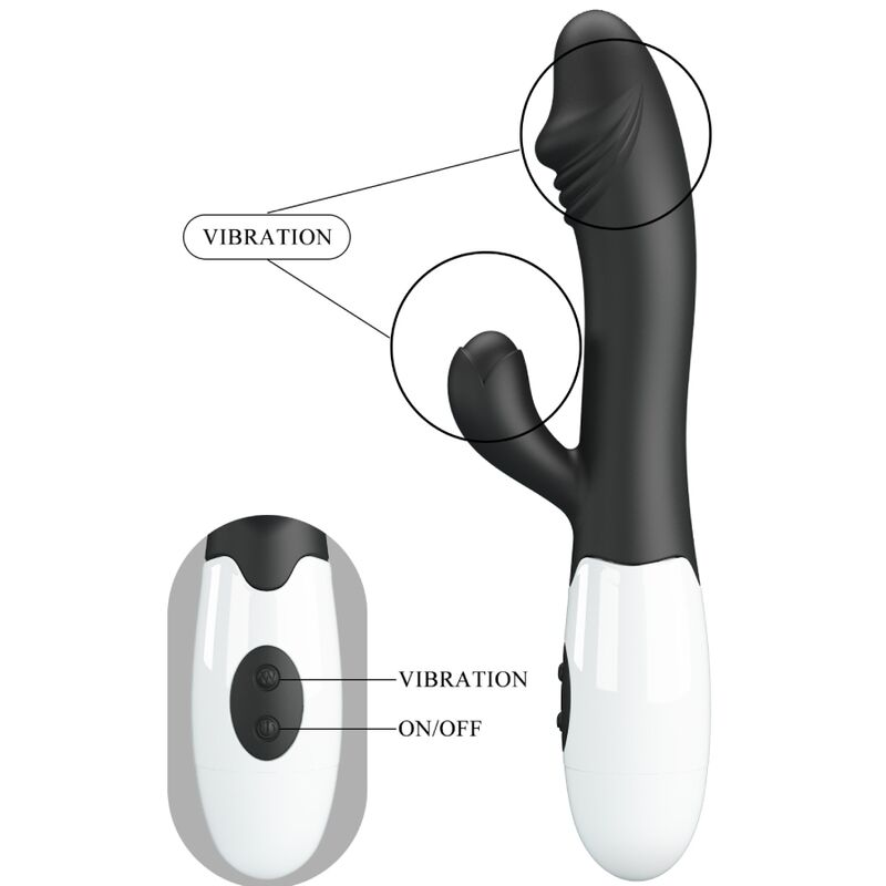 Vibrateur Rabbit Snappy G-Spot Noir - Pretty Love - PRETTY LOVE FLIRTATION
