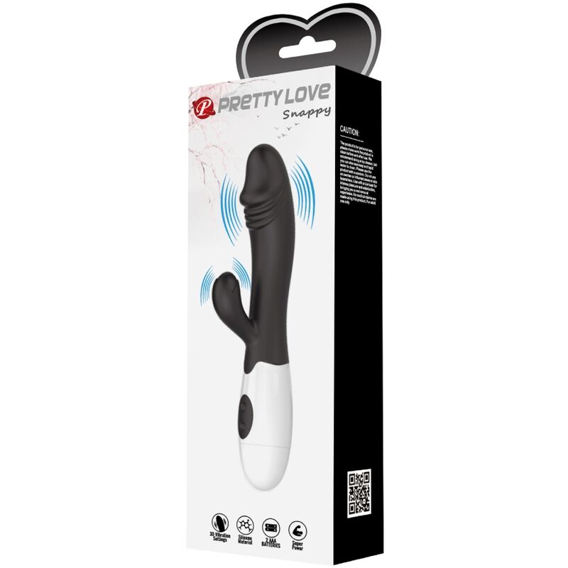 Vibrateur Rabbit Snappy G-Spot Noir - Pretty Love - PRETTY LOVE FLIRTATION