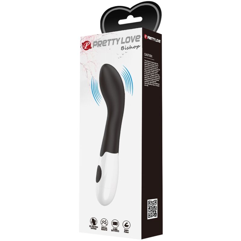 Vibromasseur Point G Bishop 30 Modes Noir - Pretty Love