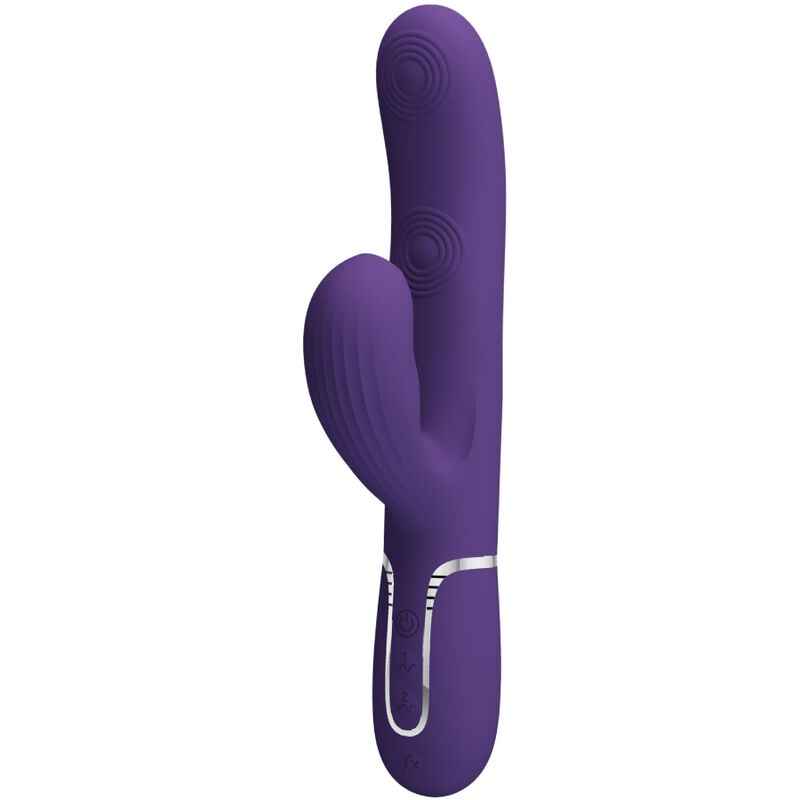 Vibromasseur Rabbit Double Stimulation 3 en 1 Violet - Pretty Love