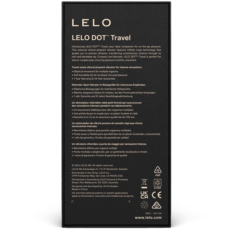LELO - Stimulateur Clitoridien Compact Dot Travel - Violet