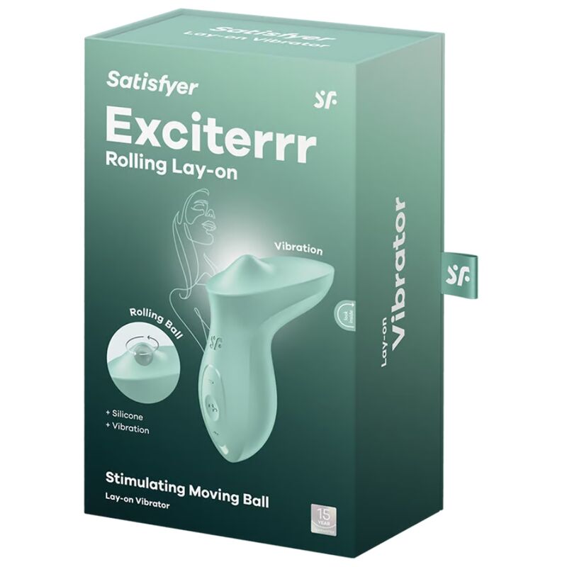 Vibromasseur Stimulateur Exciterrr Vert Bille Roulante - Satisfyer