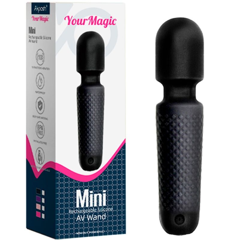 Mini masseur wand 10 modes de vibration noir - Armony - Armony