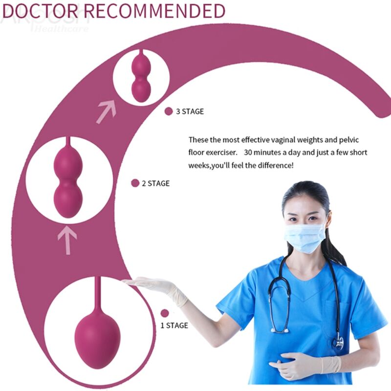 Armony – Kit de 3 Boules de Geisha Rouges en Silicone Rééducation du périnée