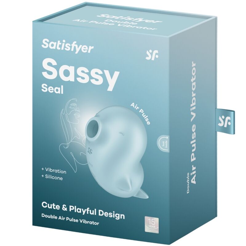 Vibromasseur Air Pulsé Sassy Seal Bleu - Satisfyer