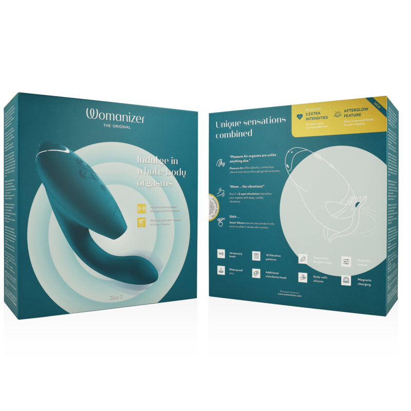 Womanizer - Duo 2 Double Stimulation du Clitoris | Bleu Pétrole
