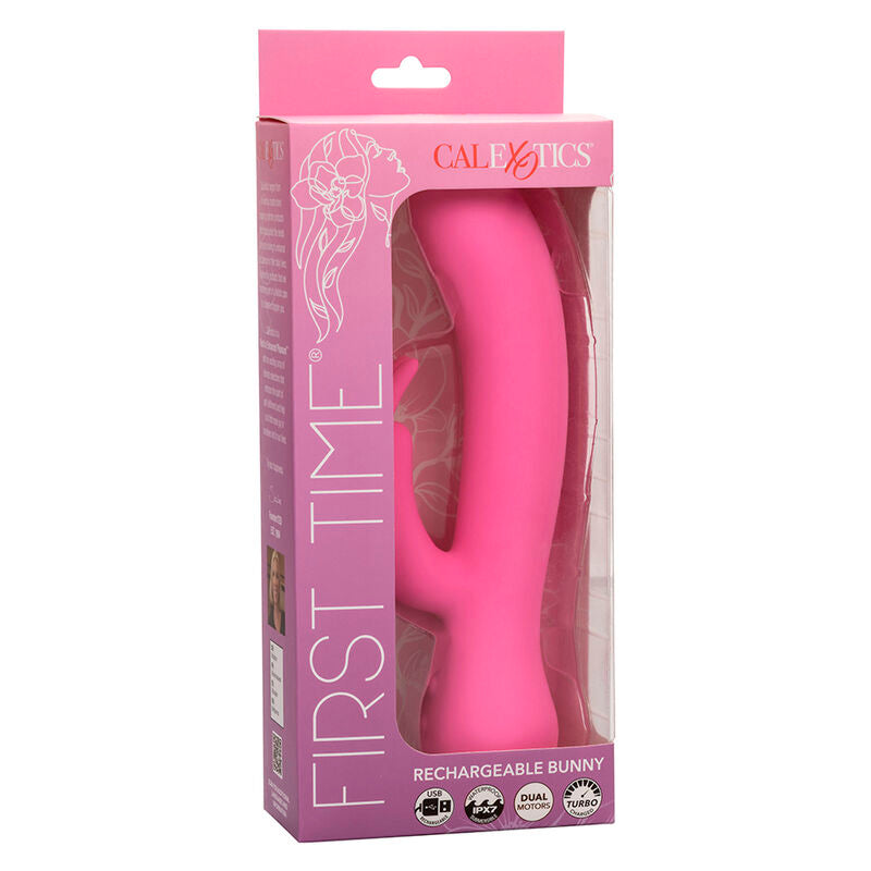 Vibromasseur Lapin First Time Rechargeable Rose - CalExotics