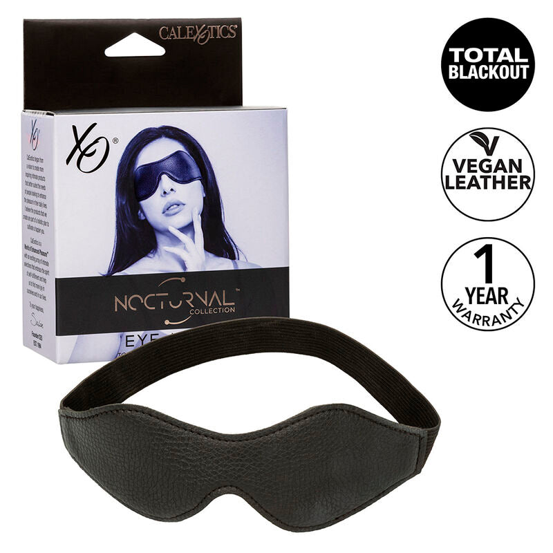 Masque Occultant Nocturnal Cuir Végan Noir - Calexotics
