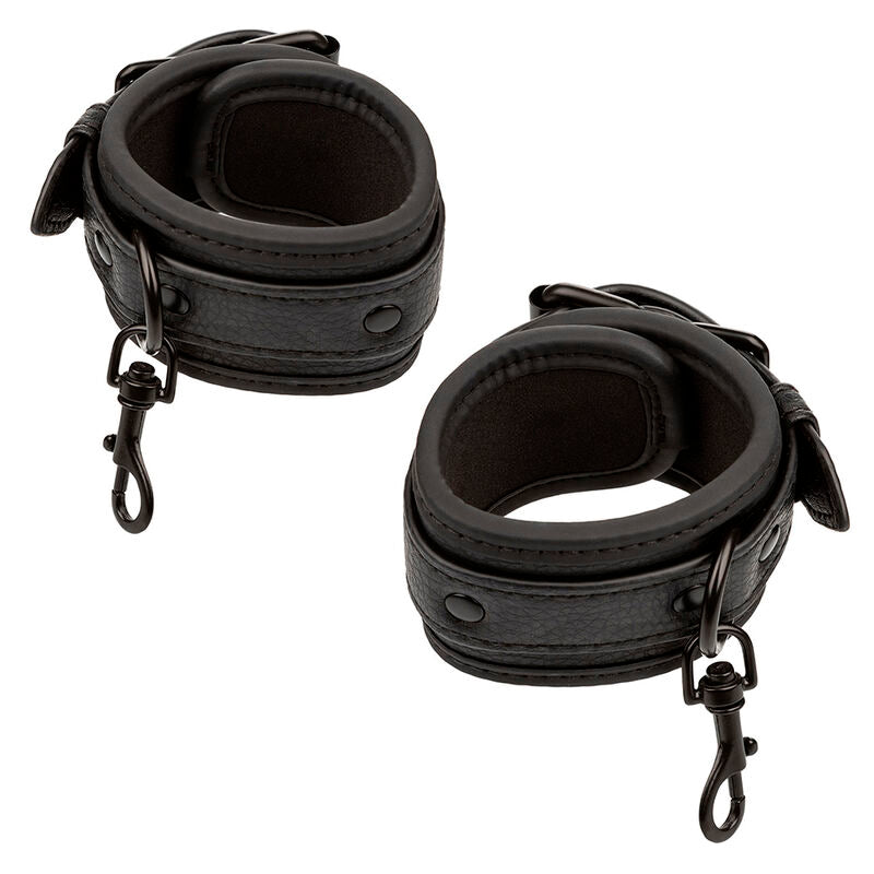 Kit Hogtie Connecteur en X Cuir Noir Ajustable - Calexotics