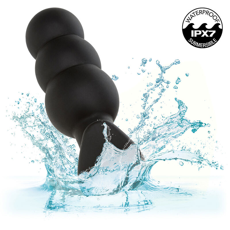 Plug Anal Vibrant Rock Bottom Perlé Noir - CalExotics