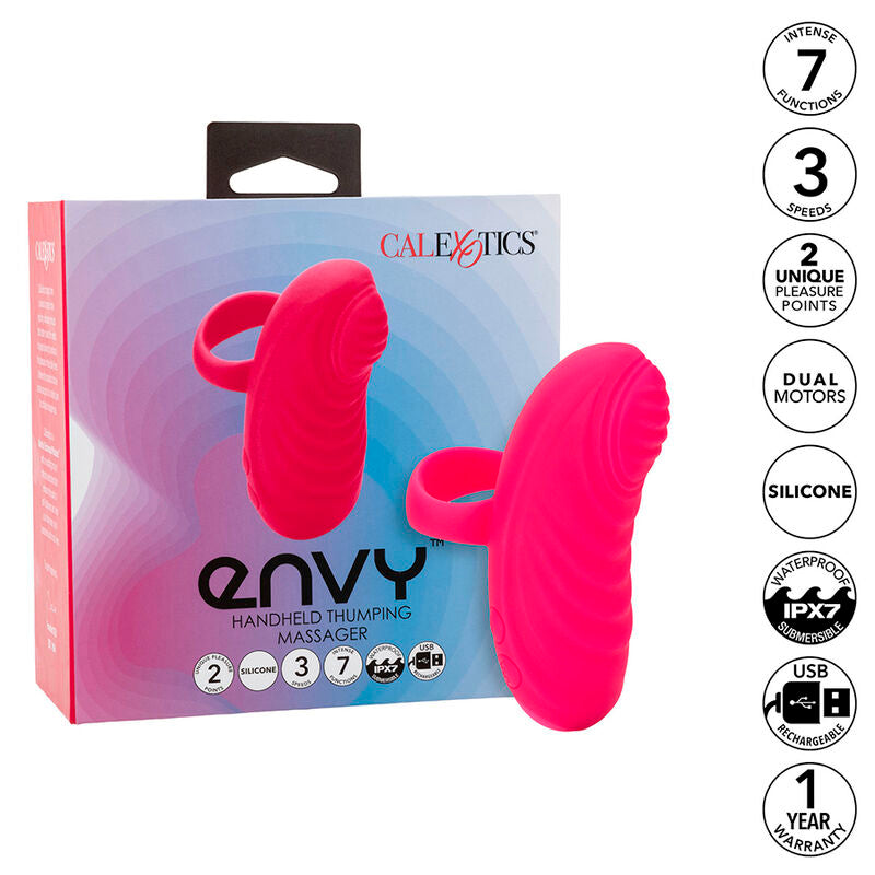 Masseur Vibrant Envy Thumping Rose - Calexotics