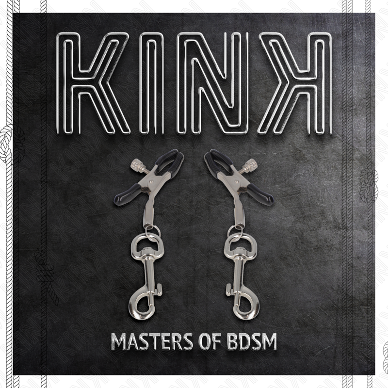 KINK – Pinces à tétons réglables avec crochet mousqueton