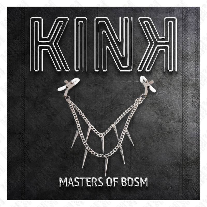 KINK – Pinces à tétons avec chaîne à pointes – 30 cm