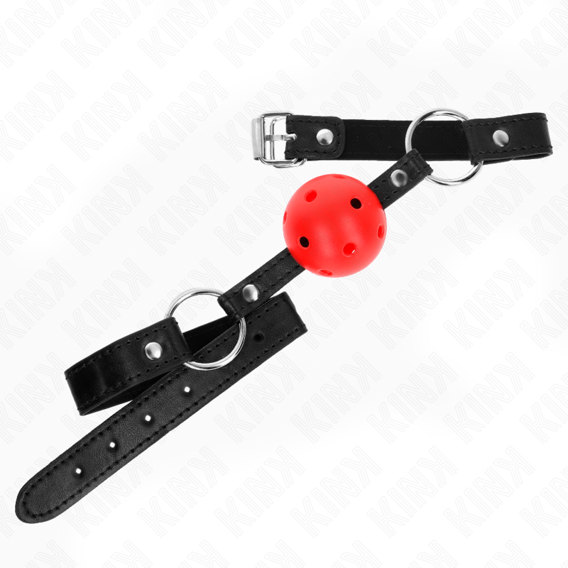 Gag Boule Creuse Dur Rouge 4,5 cm Modèle 1 - KINK