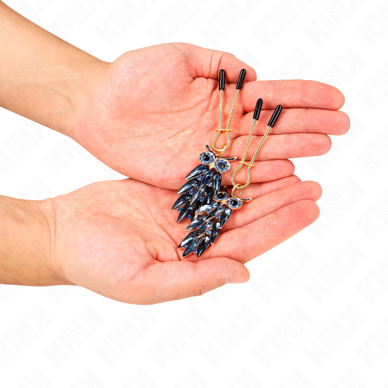 KINK – Pinces à seins réglables avec pendentif chouette