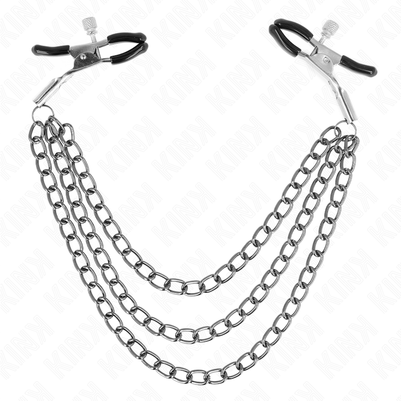 KINK – Pinces à tétons réglables avec 3 chaînes