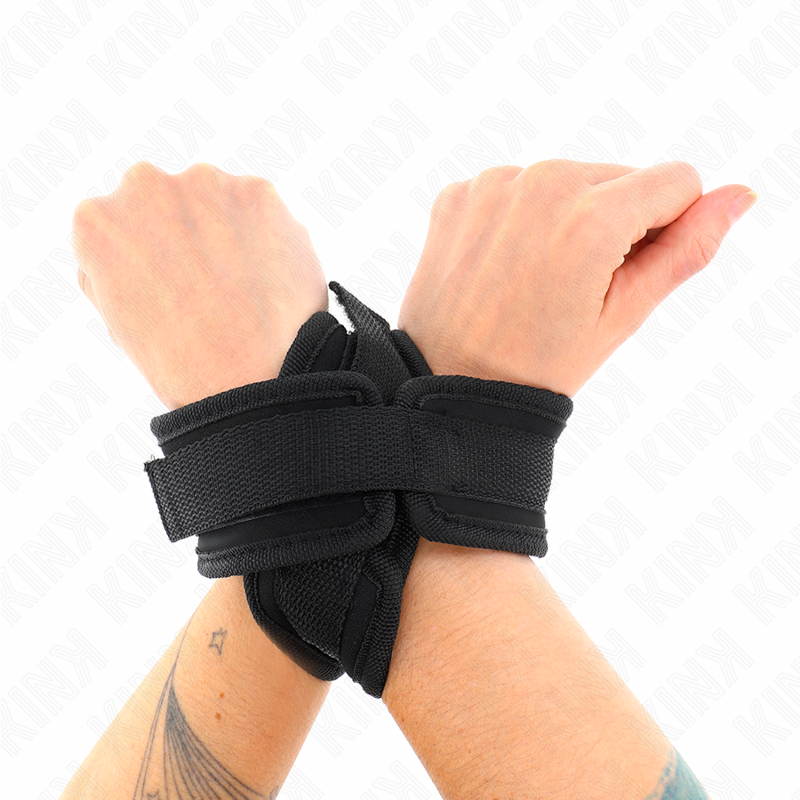 Kink – Attaches Poignets Noires pour Bondage BDSM