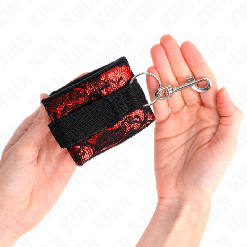 Menottes Poignets Scandal Rouge-Noir - Kink - KINK WRIST RESTRAINT