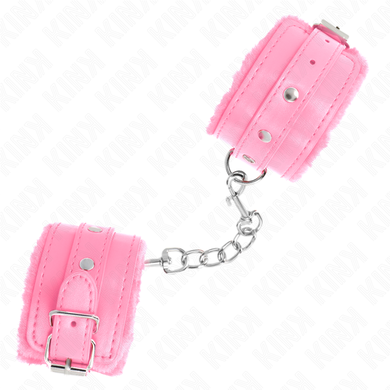 Menottes BDSM Doublées Fourrure Premium Rose - KINK - KINK WRIST RESTRAINT