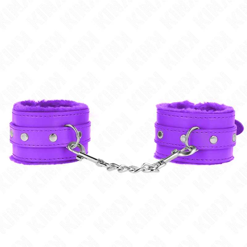 Menottes Poignets Fourrure Premium Violet - Kink - KINK WRIST RESTRAINT