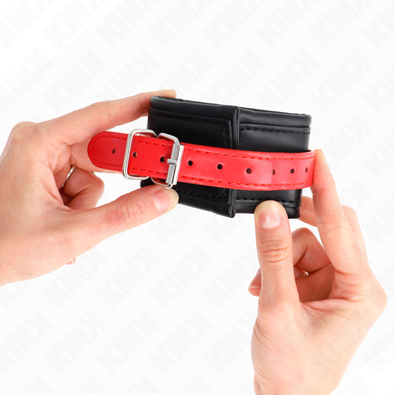 Appui-Poignets KINK Noir Ceinture Rouge Ajustable - KINK - KINK WRIST RESTRAINT