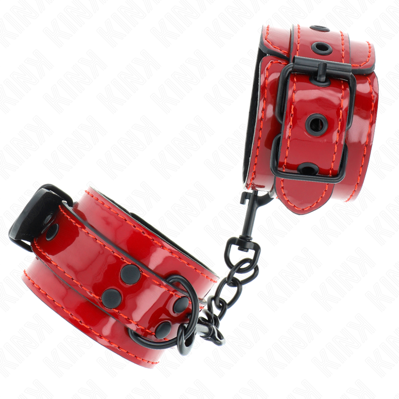 Menottes Cuir KINK Poignets Rouge Foncé 23x5cm - KINK - KINK WRIST RESTRAINT