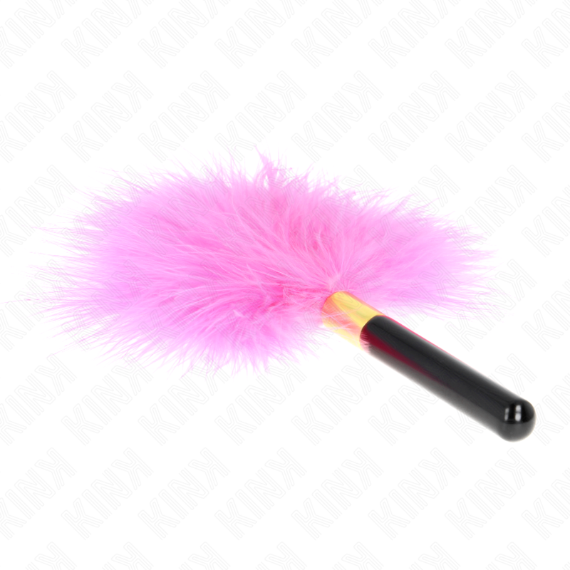 Plumes tickler métal doré fuchsia 18 cm - Kink - KINK IMPACT & TOUCH
