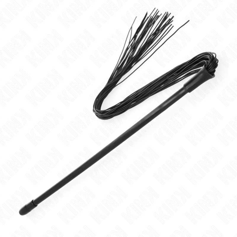 KINK - Fouet en Silicone Noir - 60 cm