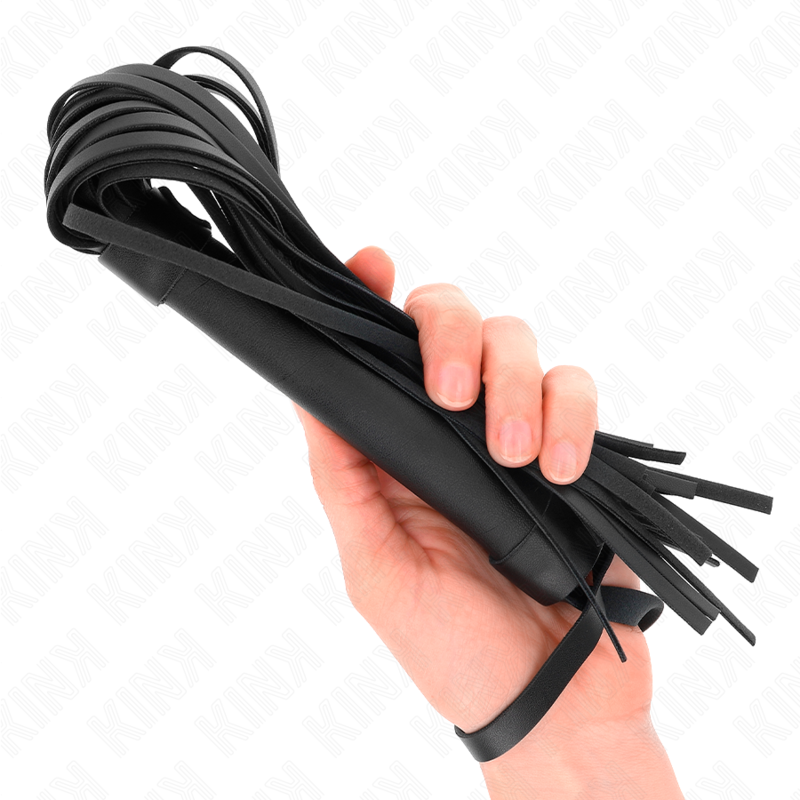 KINK - Fouet BDSM Noir en Néoprène - 48,5 cm