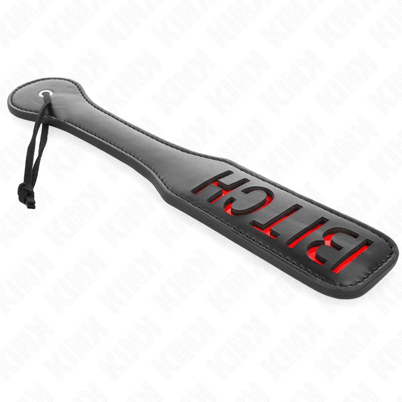 KINK - Tapette BDSM Noir avec Inscription "Bitch" - 32 cm