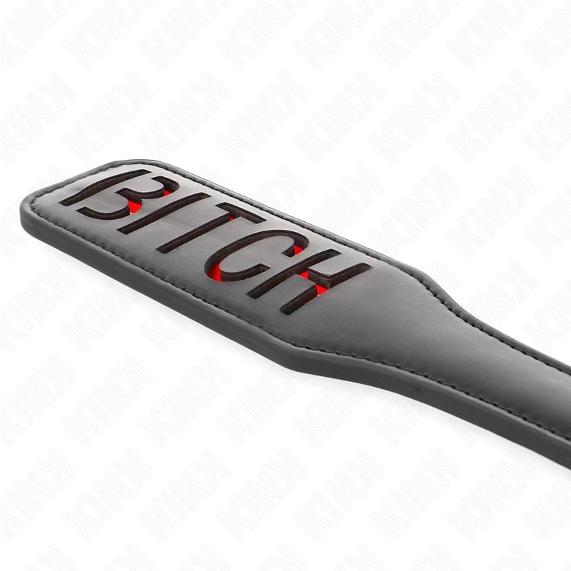 KINK - Tapette BDSM Noir avec Inscription "Bitch" - 32 cm