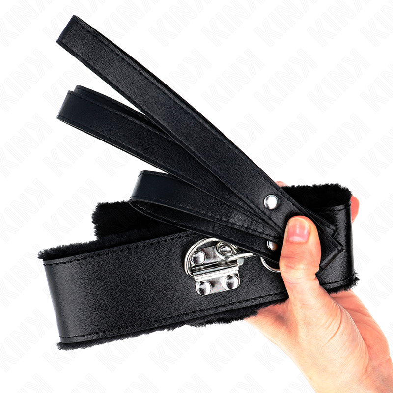 Collier avec Laisse KINK Modèle 4 Noir Clouté Argenté - KINK - KINK COLLAR & GAG