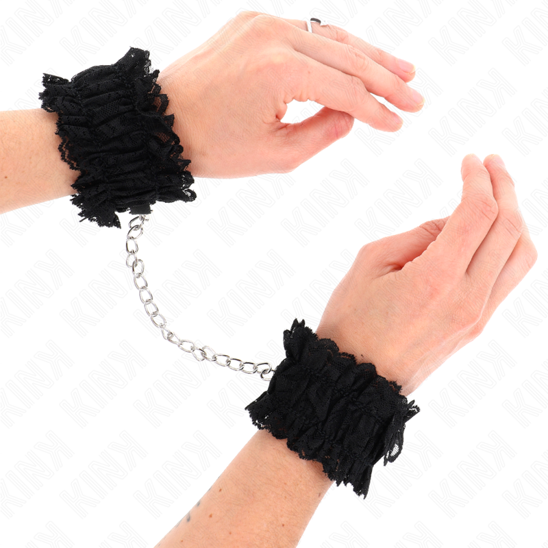 Attache-Poignets Élastiques Dentelle Noir - Kink - KINK WRIST RESTRAINT