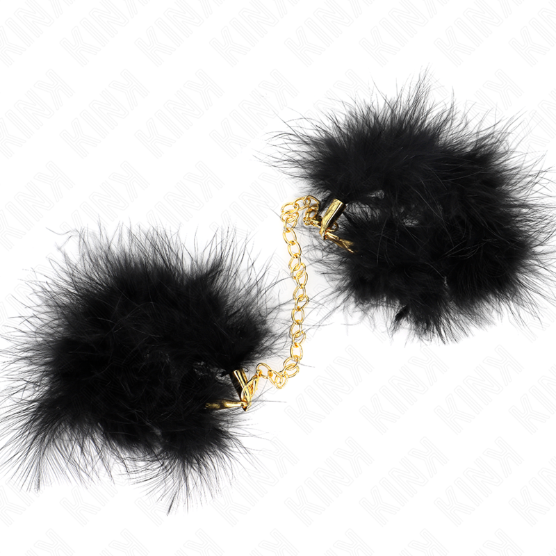 Manchettes Plumes Chaîne Or - KINK - KINK WRIST RESTRAINT