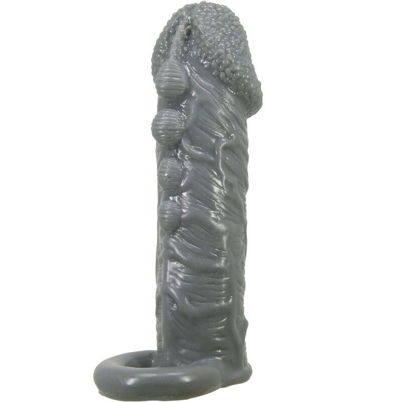 Manchon Pénien avec Anneau Testicules Gris - Pretty Love