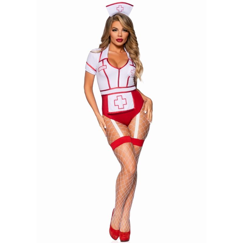Déguisement Infirmière Sexy Rouge et Blanc Taille S - Leg Avenue