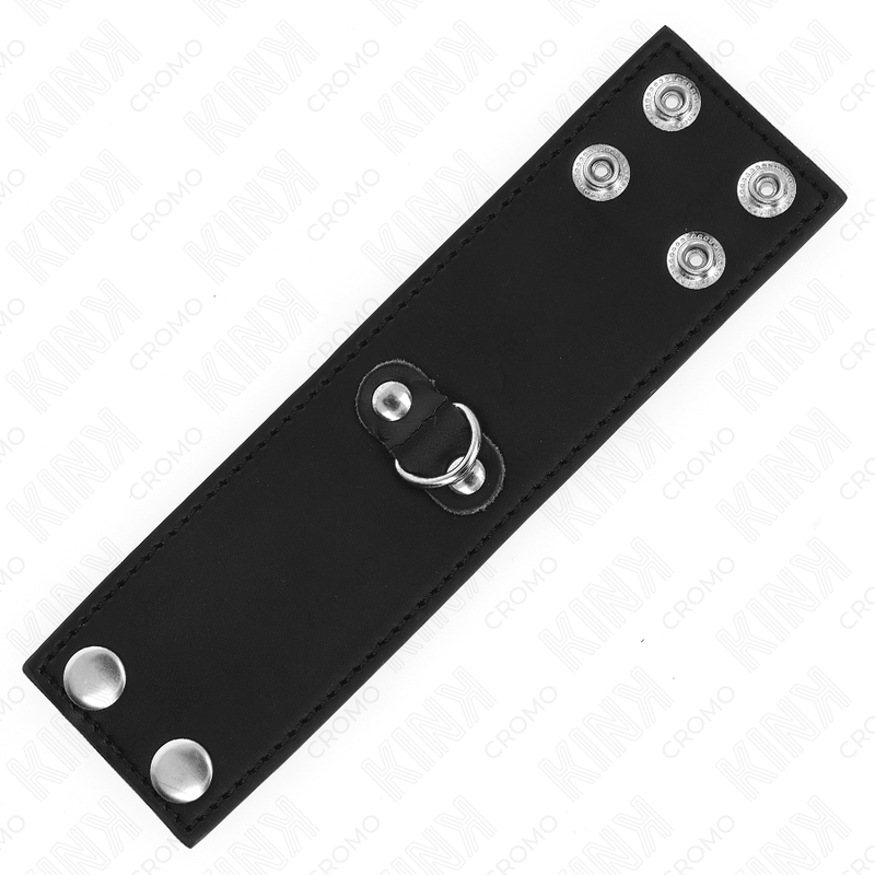 Anneau Pénien Cuir Fermeture Pression 18x5cm - KINK - KINK RING POWER