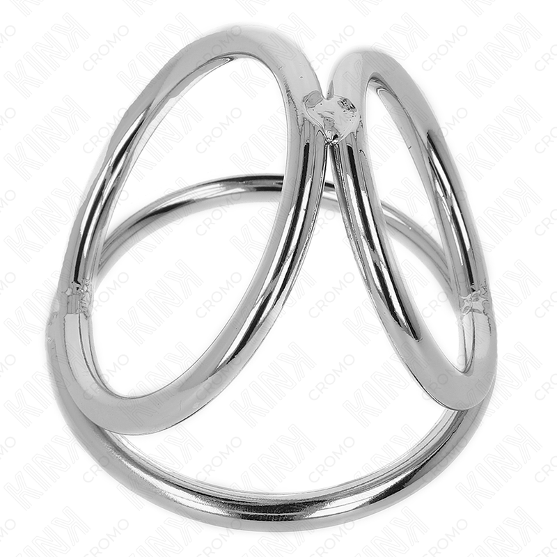 Anneau Pénien Métal Triple Chrome 3,2-4,5cm - KINK - KINK RING POWER
