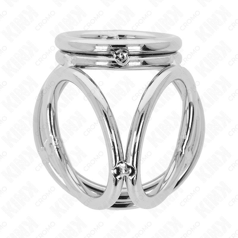 Anneau Pénien Métal Triple Chrome 3,8-5cm - KINK - KINK RING POWER