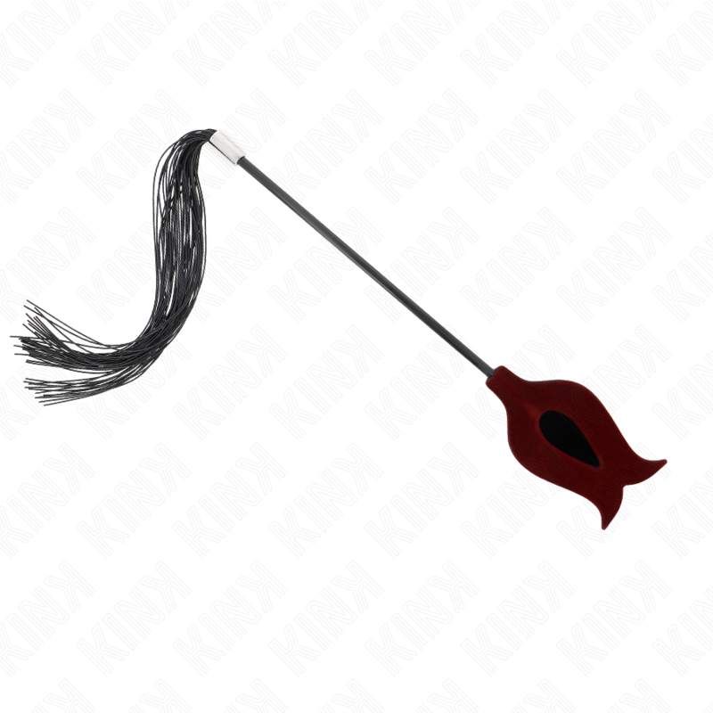 KINK - Paddle en Forme de Rose avec Martinet Noir - 45 cm