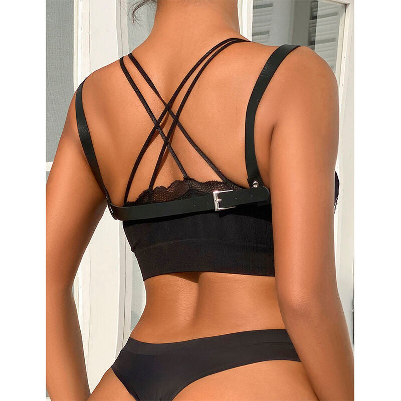 Ceinture punk bondage boucle métal noire taille unique - Subblime - SUBBLIME FETISH