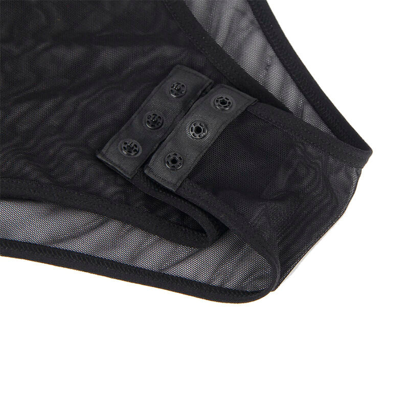 Schwarzer Spitzen-Body S/M - Subblime