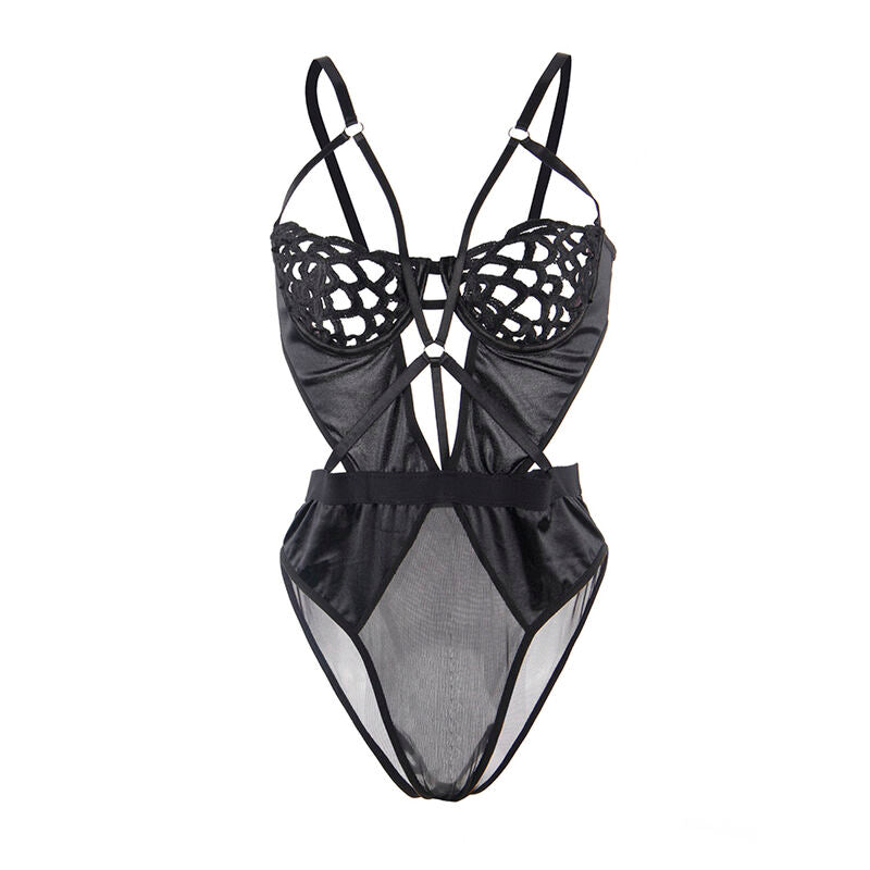 Schwarzer Spitzen-Body S/M - Subblime