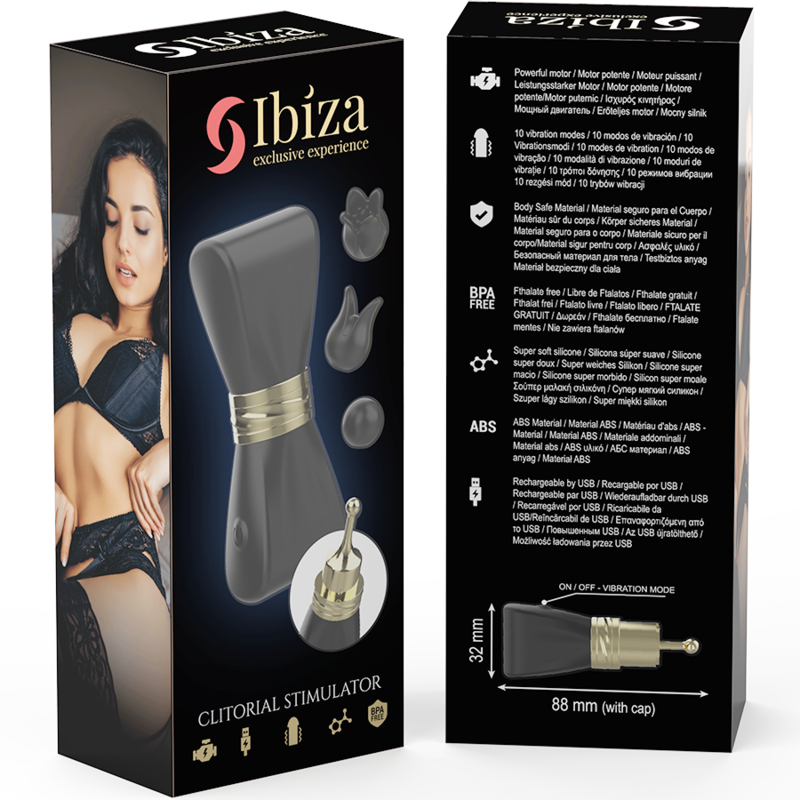 Stimulateur Clitoridien Ibiza Arc 3 Têtes Noir - Ibiza
