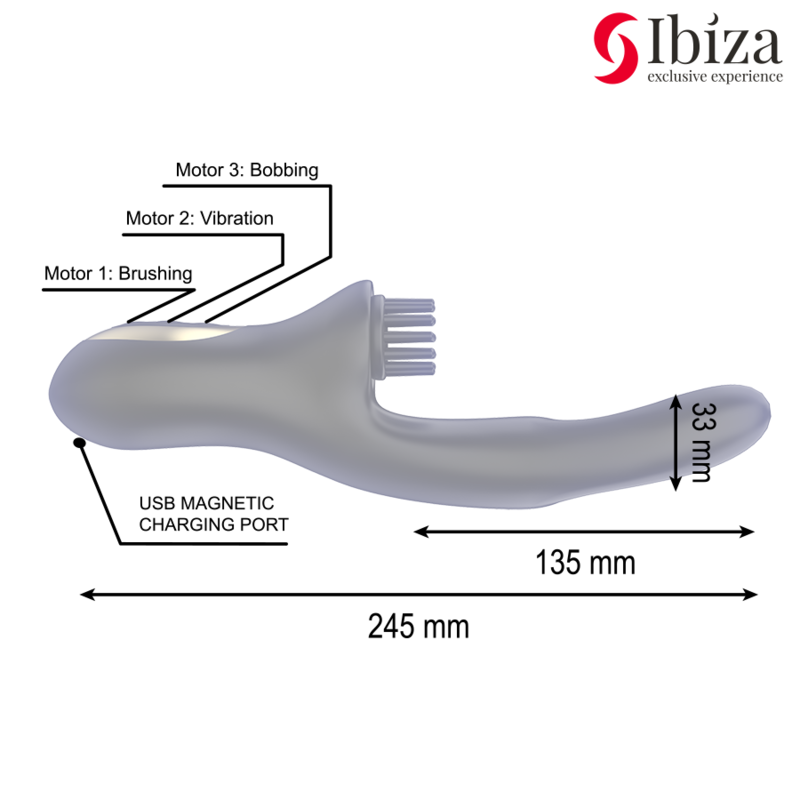Vibrateur Rabbit Ibiza Noir et Or - Ibiza Sex Toys