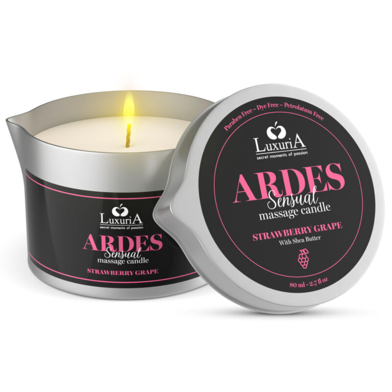 Intimateline -  Bougie de Massage Fraise / Raisin Luxuria Ardes