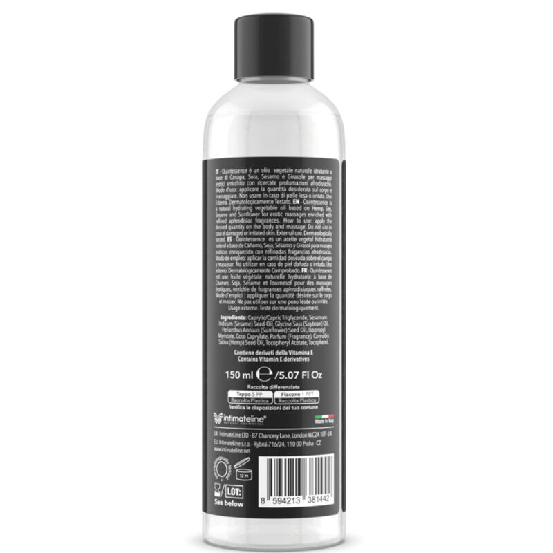Intimateline - Huile Massage sensuelle Naturelle Barbe à Papa - 150ml