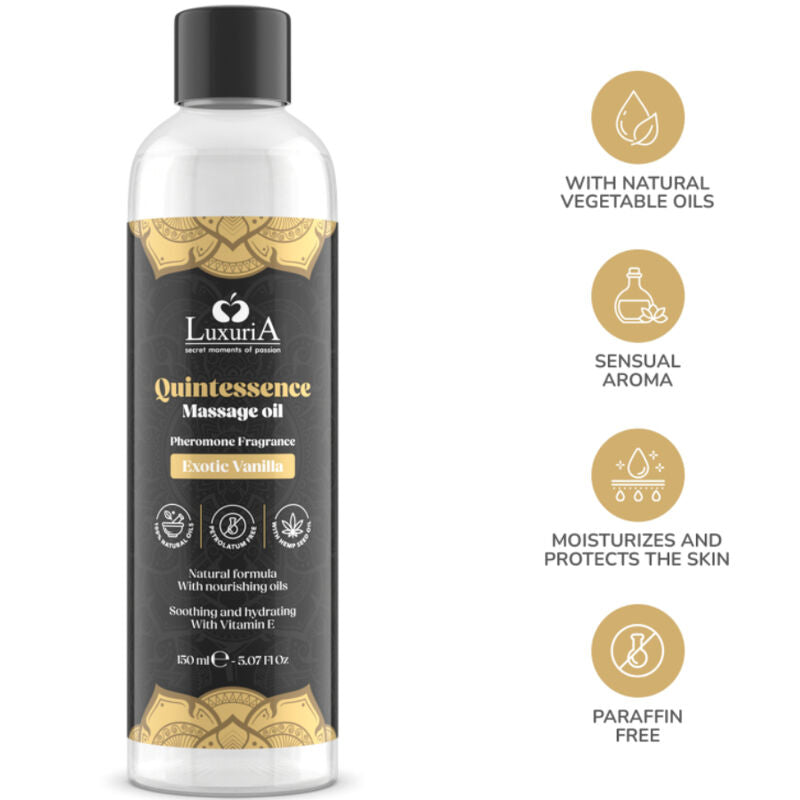 Intimateline - Huile Massage sensuelle Naturelle Vanille - 150ml