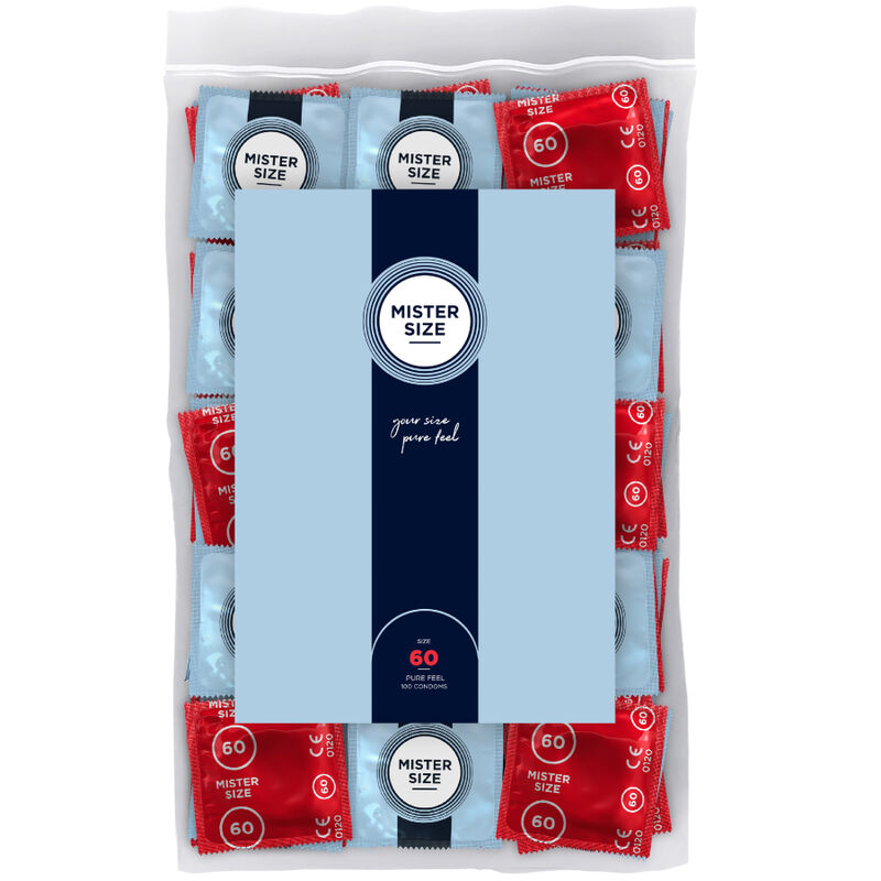 Mister Size – Préservatifs Taille XL 60 mm – Boîte de 100 unités
