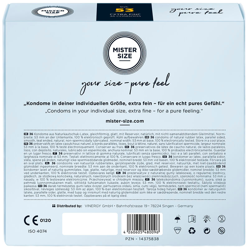 Préservatifs taille M 53 mm lot de 36 - Mister Size - MISTER SIZE